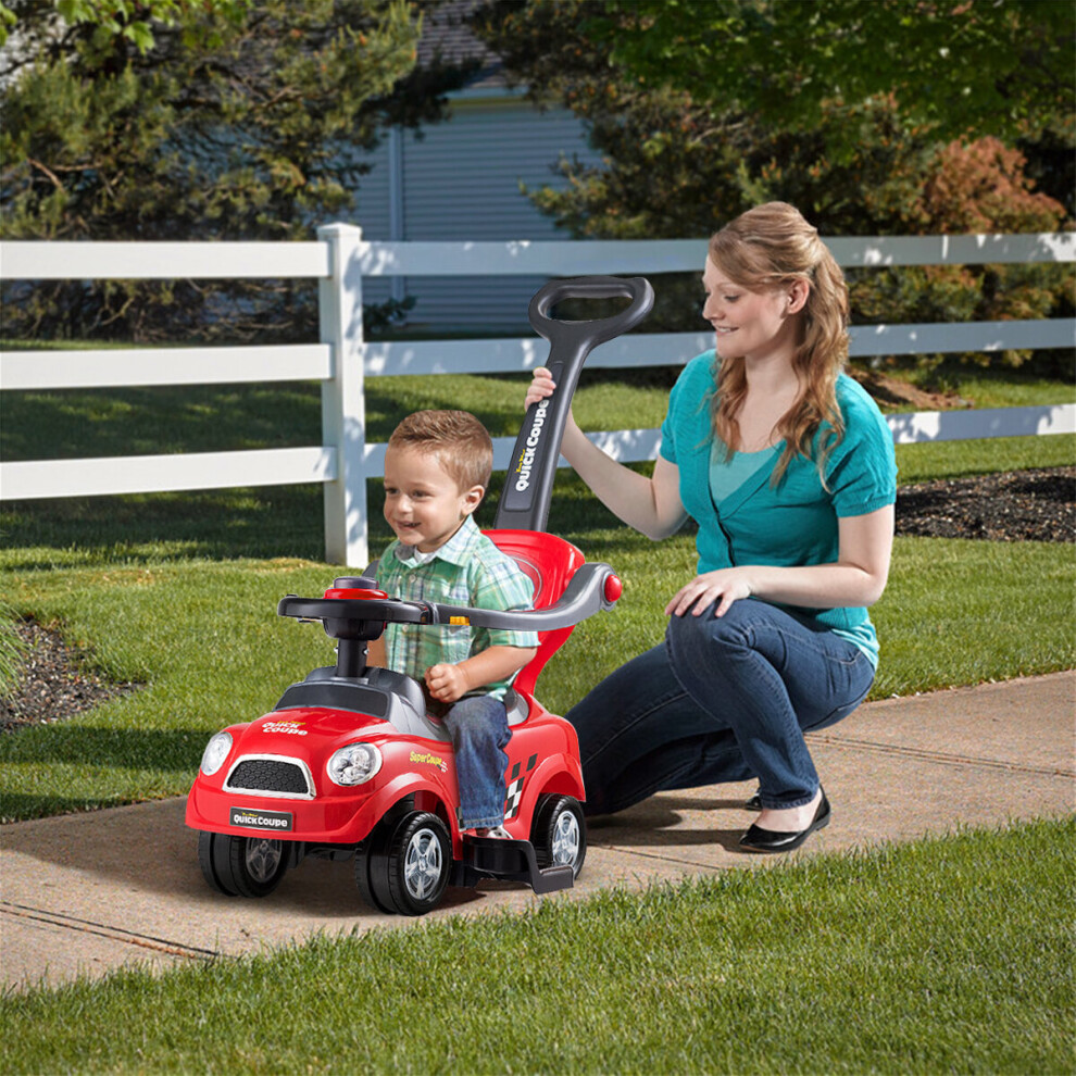 3 in 1 Convertible Baby Stroller Toddler Ride on Push Car W/ Parent Push Handle