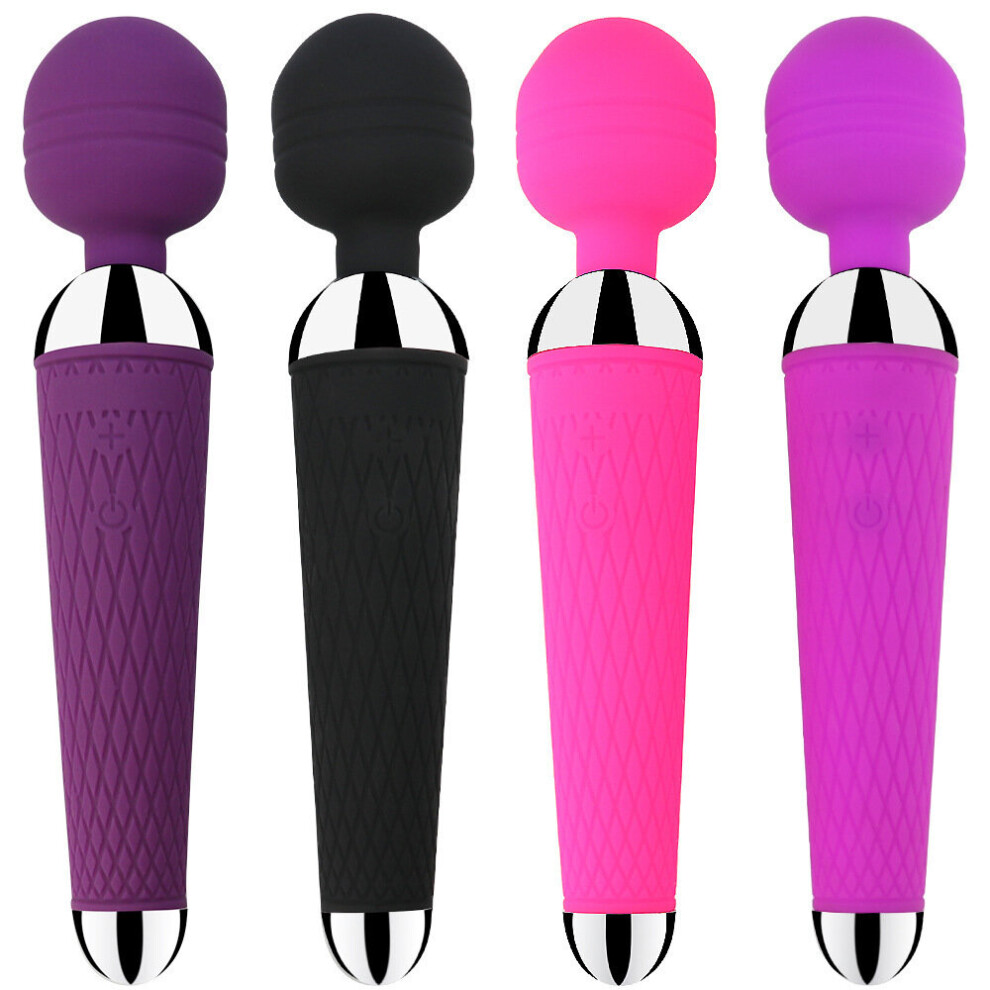 (Black) 10-SPEED Rechargeable Vibrator Dildo Magic WAND Clit Stimulator AV Big Sex Toy