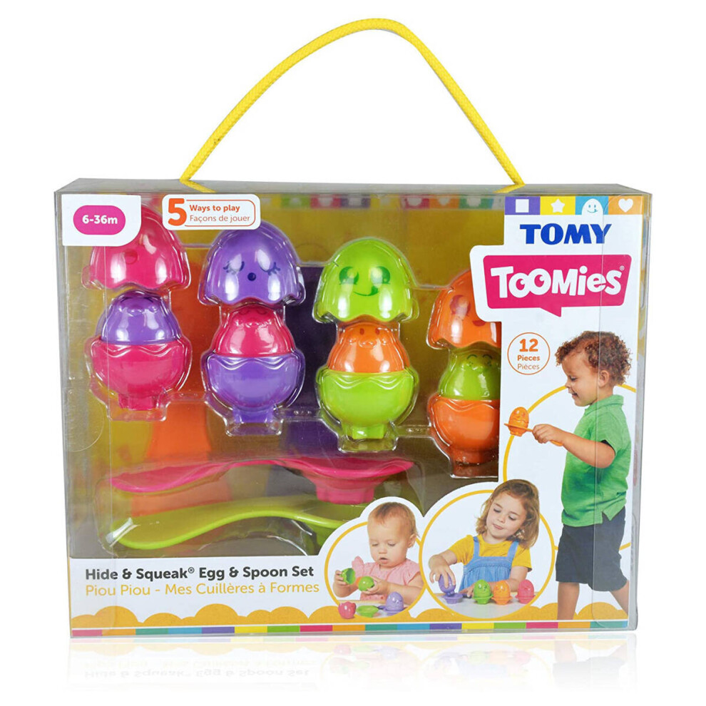 Tomy Hide & Squeak Egg And Spoon Set