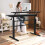 Costway 2-Tier Adjustable Height Standing Desk Sit to Stand Workstation w/Shelf 10