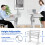 Costway 2-Tier Adjustable Height Standing Desk Sit to Stand Workstation w/Shelf 3