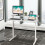 Costway 2-Tier Adjustable Height Standing Desk Sit to Stand Workstation w/Shelf 8