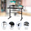 Costway 2-Tier Adjustable Height Standing Desk Sit to Stand Workstation w/Shelf 6