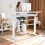 Costway 2-Tier Adjustable Height Standing Desk Sit to Stand Workstation w/Shelf 9