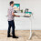 Costway 2-Tier Adjustable Height Standing Desk Sit to Stand Workstation w/Shelf 10