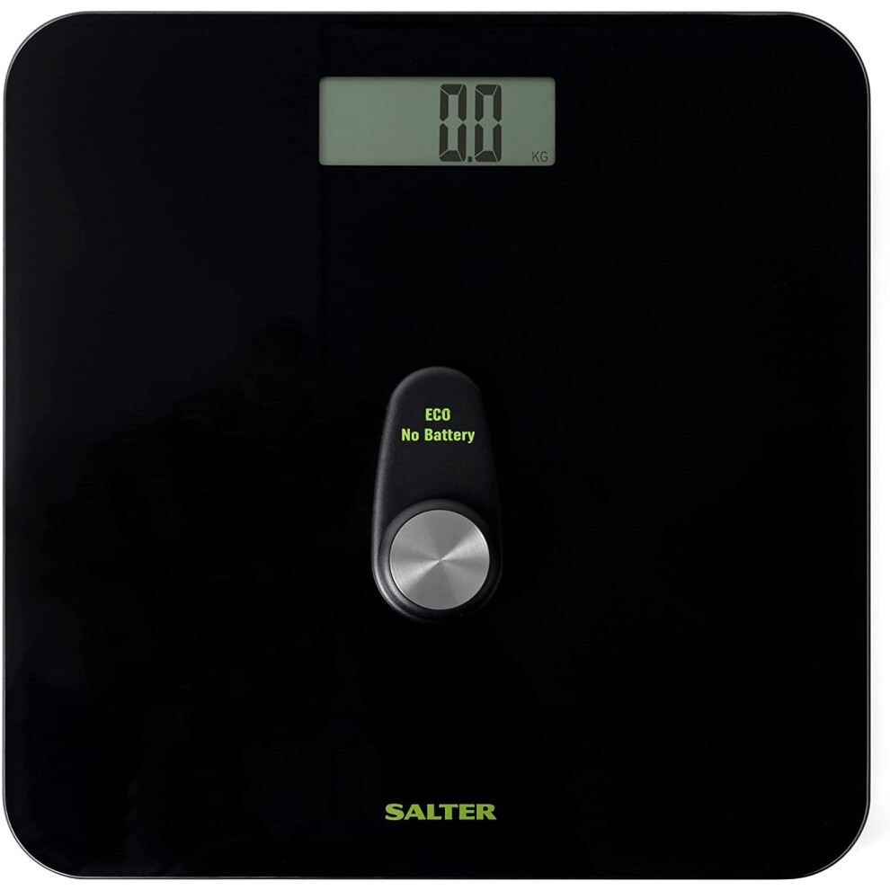 Salter Eco Power Digital Bathroom Scale - Eco Friendly, Black