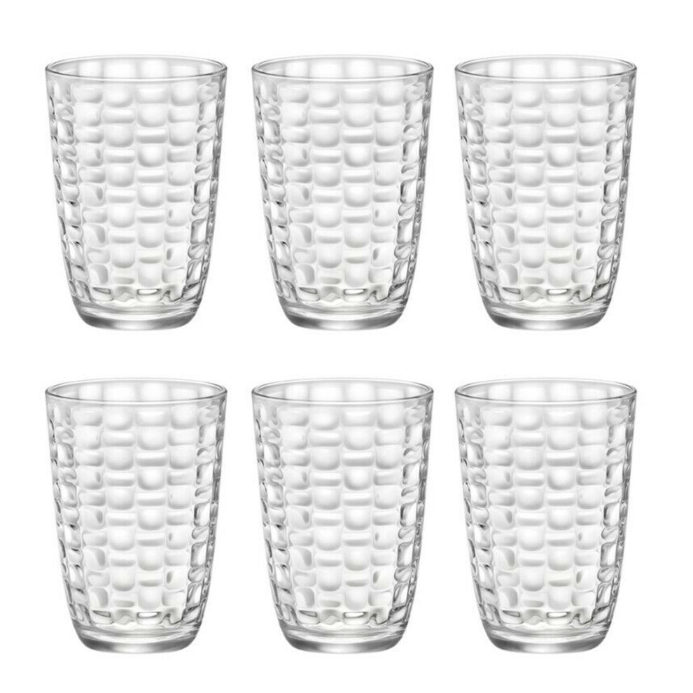 (6 Glasses, 395ml) Bormioli Rocco Mat Drinking Tumblers Glassware Set