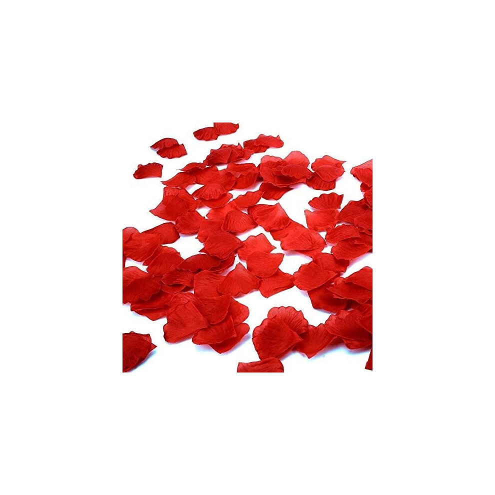 Fabric Scatter Red Rose Petals Over 150 in Organza Bag