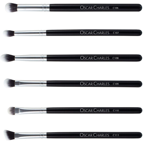 Oscar Charles Professional Makeup Brush Set: 17-Piece Silver 1