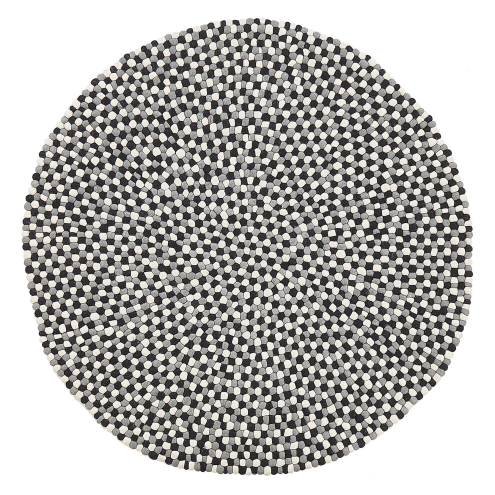 Round Felt Ball Area Rug ø 140 cm Multicolour PENEK