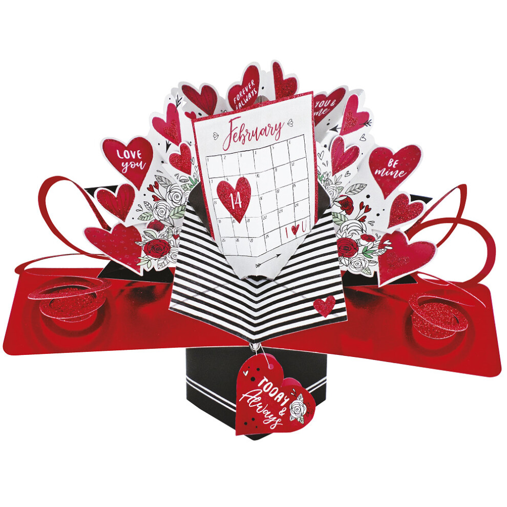 February 14th Valentine's Day Greeting Card 3D Pop Up Cards