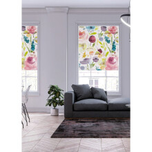 (120 cm Width x 140 cm Drop, Autumn) Lister Cartwright Floral Blackout Roller Blinds Beautiful Printed Designs Easy Fit Child Safety Cut To Size Fixing Inc