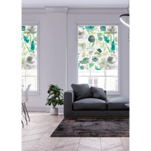 (150 cm Width x 140 cm Drop, Spring) Lister Cartwright Floral Blackout Roller Blinds Beautiful Printed Designs Easy Fit Child Safety Cut To Size Fixing Inc