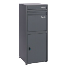 (Grey) Parcel Post Drop Box Large Steel Outdoor Lockable