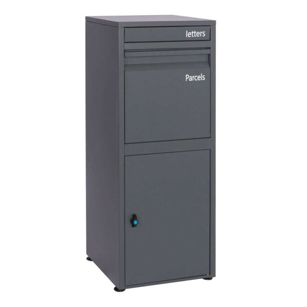 Dwd (Grey) Parcel Post Drop Box Large Steel Outdoor Lockable Grey