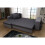 Corner Sofa Bed Grey With Black With 2 Footstools 2
