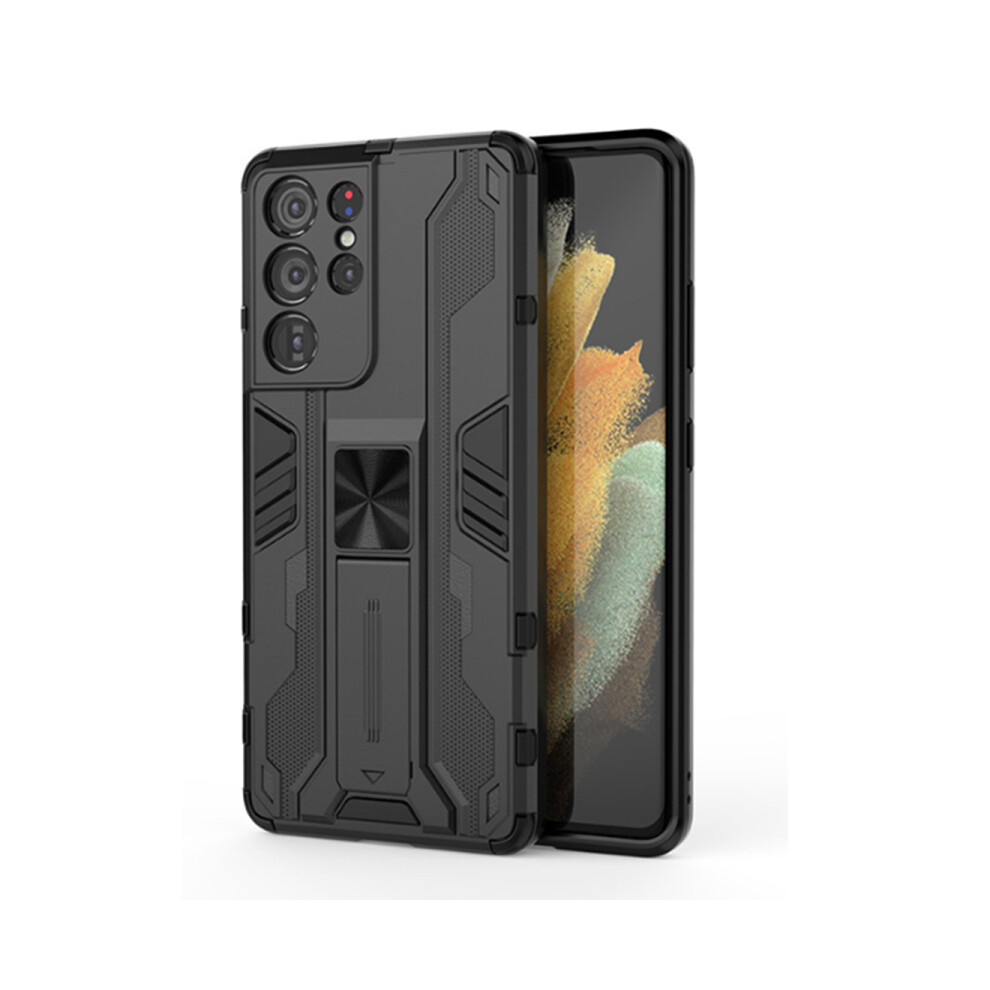 C50 Back Cover Car Smart Phone Case Anti-Drop Magnetic Hidden Bracket Protection Hard Cover For Huawei P50 Pro Case Black 774048932790