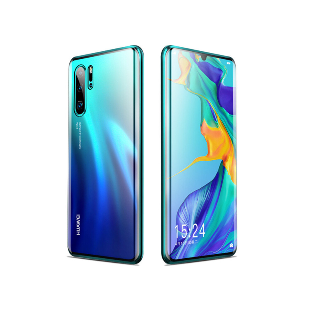 C01 Mobile Phone Case Magnetic Metal Glass Case Double-Sided Magneto All-Inclusive Protective Cover For Huawei P50 Case Green 774048931816