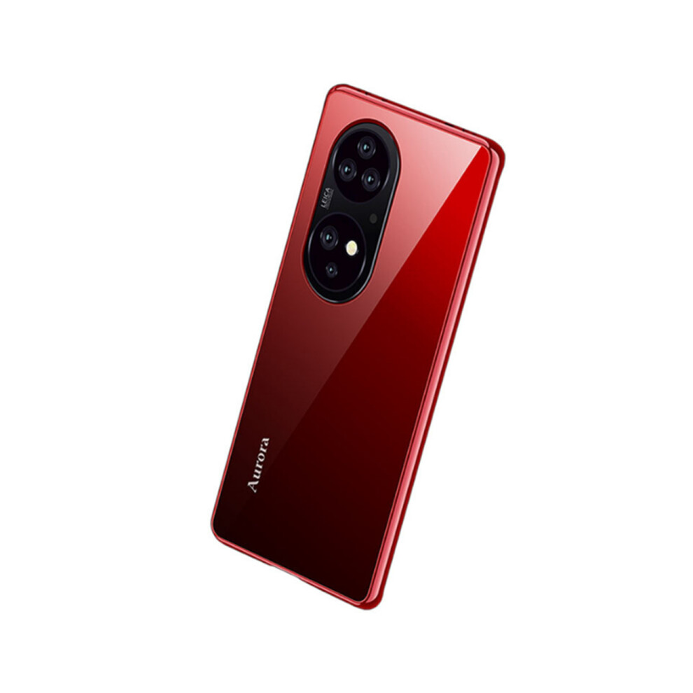 C04 Mobile Phone Metal Glass Case Business Anti-Drop All-Inclusive Frame Type Protective Cover For Huawei P50 Pro Case Red 774048931885