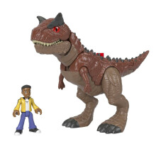 Fisher-Price Imaginext Jursk svet Camp Cretaceous Carnotaurus Dinosaurus & Darius sada figurek pro predkoln deti ve veku 3-8 let