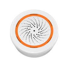 A205 90dB Tuya Home ZigBee Smart Sound and Light Alarm Temperature and Humidity 3-in-1 Sensor APP Remote Control