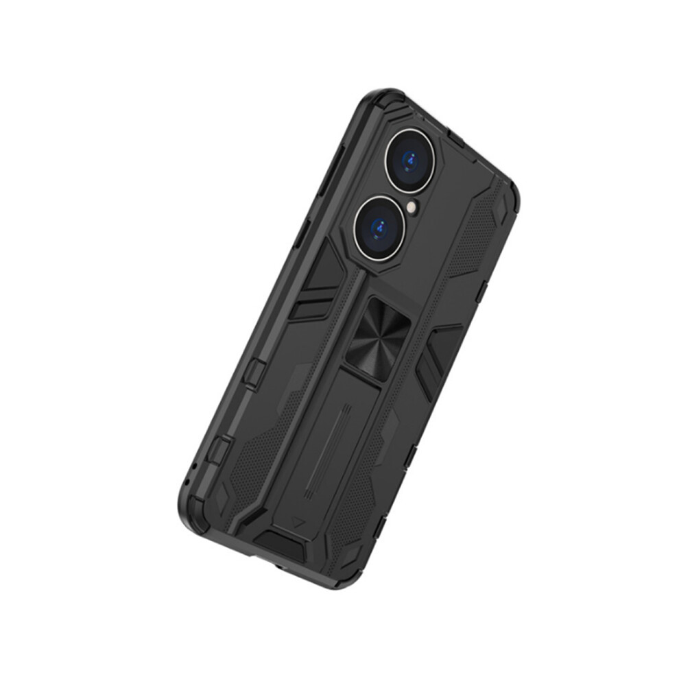 C19 Tpu Bracket Mobile Phone Case Back Cover Type Car Anti-Fall All-Inclusive Protective Cover For Huawei P50 Case Black 774048932165