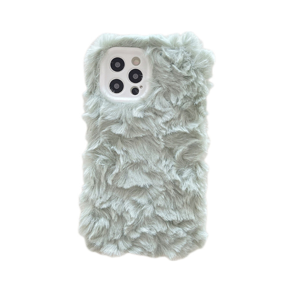 C39 Plush Back Cover All-Inclusive Smart Phone Case Tpu Drop Protection Soft Cover For Women Girls For Huawei P50 Case Green 774048932561