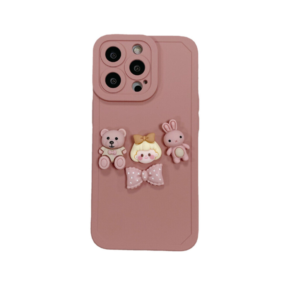 C37 Back Cover All Inclusive Smartphone Case 3D Bowknot Girl Pattern Silicone Soft Case For Huawei P50 Case Pink 774048932523
