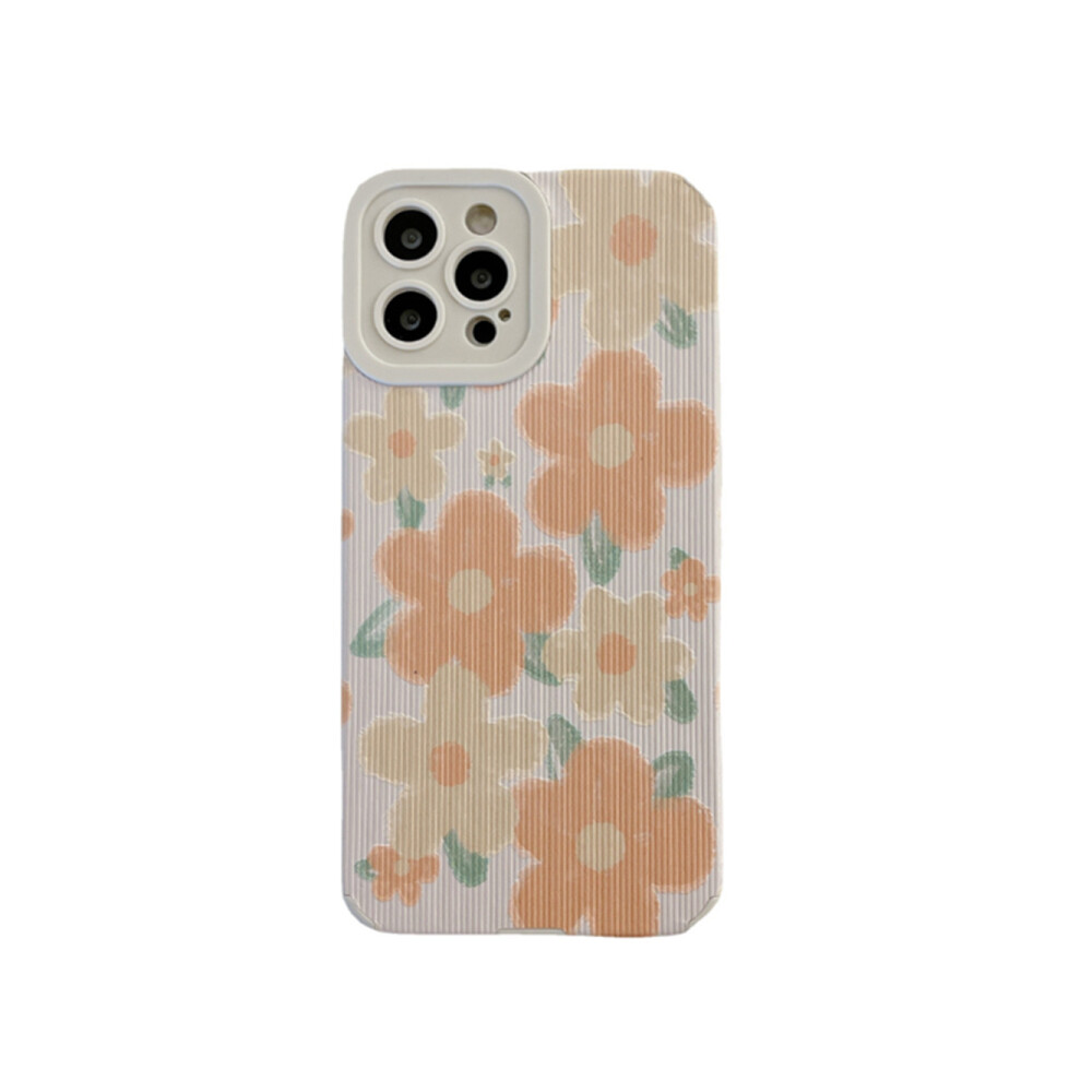 C59 Oil Painting Flower Pattern Smart Phone Case Anti-Drop Tpu Protective Soft Cover For Huawei P50 Case Orange 774048932967