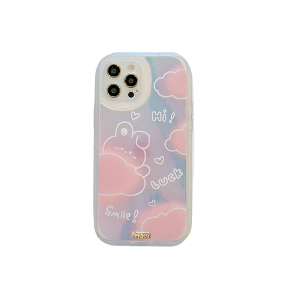 C54 Transparent Laser Cartoon Cloud Bunny Emoticon Pattern Smart Phone Case Drop Protection Soft Cover For Huawei P50 Pro Case 774048932875