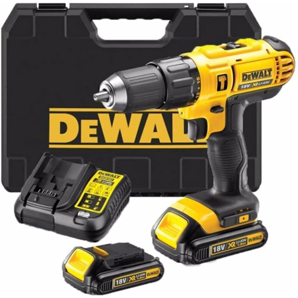 Dewalt 18V Combi Drill X2 Upgraded 1.5Ah Batteries Fast Charger,Latest T Stak Case*Complete Kit