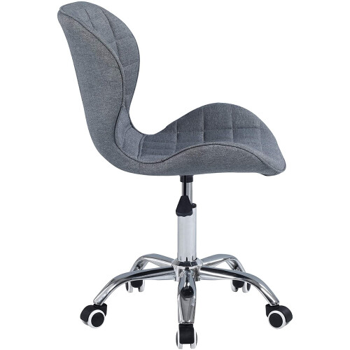 Office and Home Swivel Adjustable Grey Chair with Chrome Base Best 2