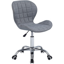 Office and Home Swivel Adjustable Grey Chair with Chrome Base Best
