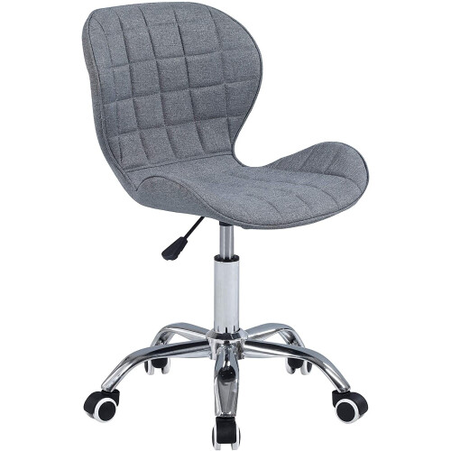 Office and Home Swivel Adjustable Grey Chair with Chrome Base Best