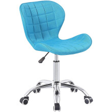 Office and Home Swivel Adjustable Sky Blue Chair with Chrome Base Best