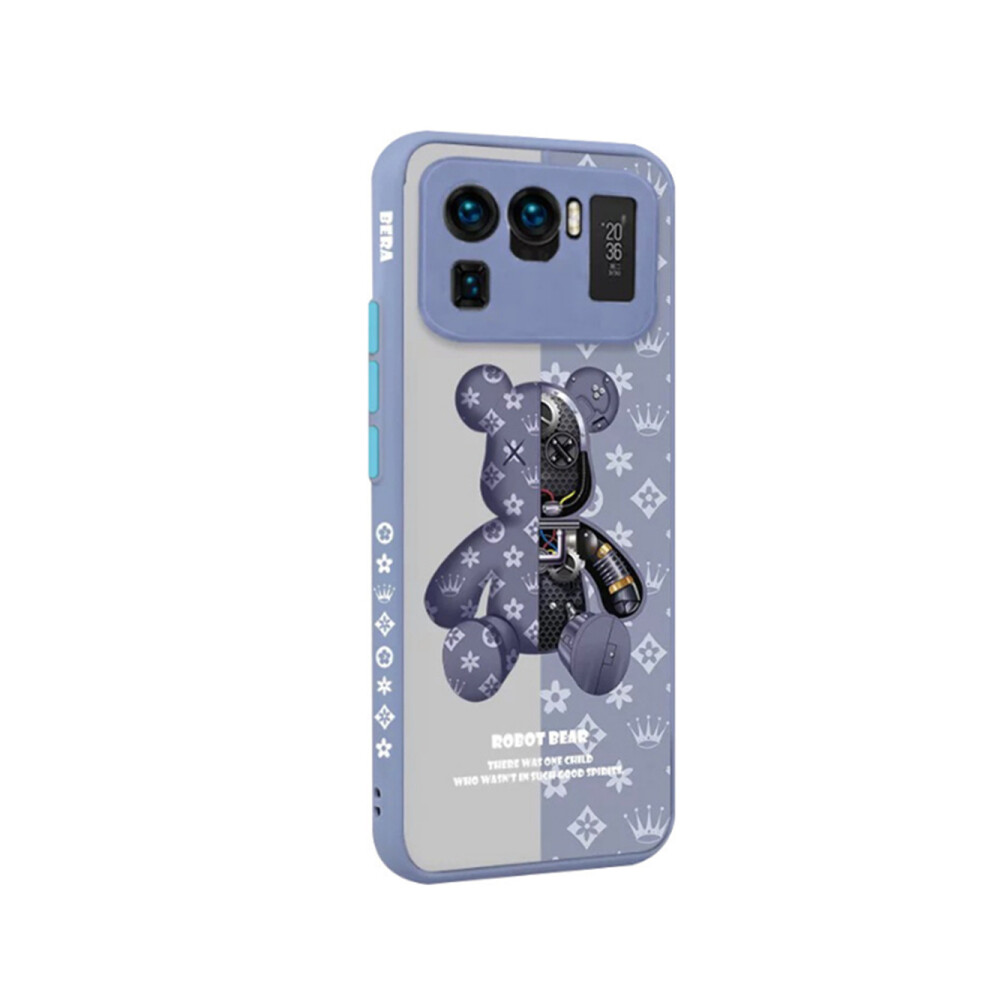 C10 Mechanical Bear Tpu Mobile Phone Case Back Cover Lens All-Inclusive Anti-Fall Painted Case For Huawei P50 Case Gray 774048931984