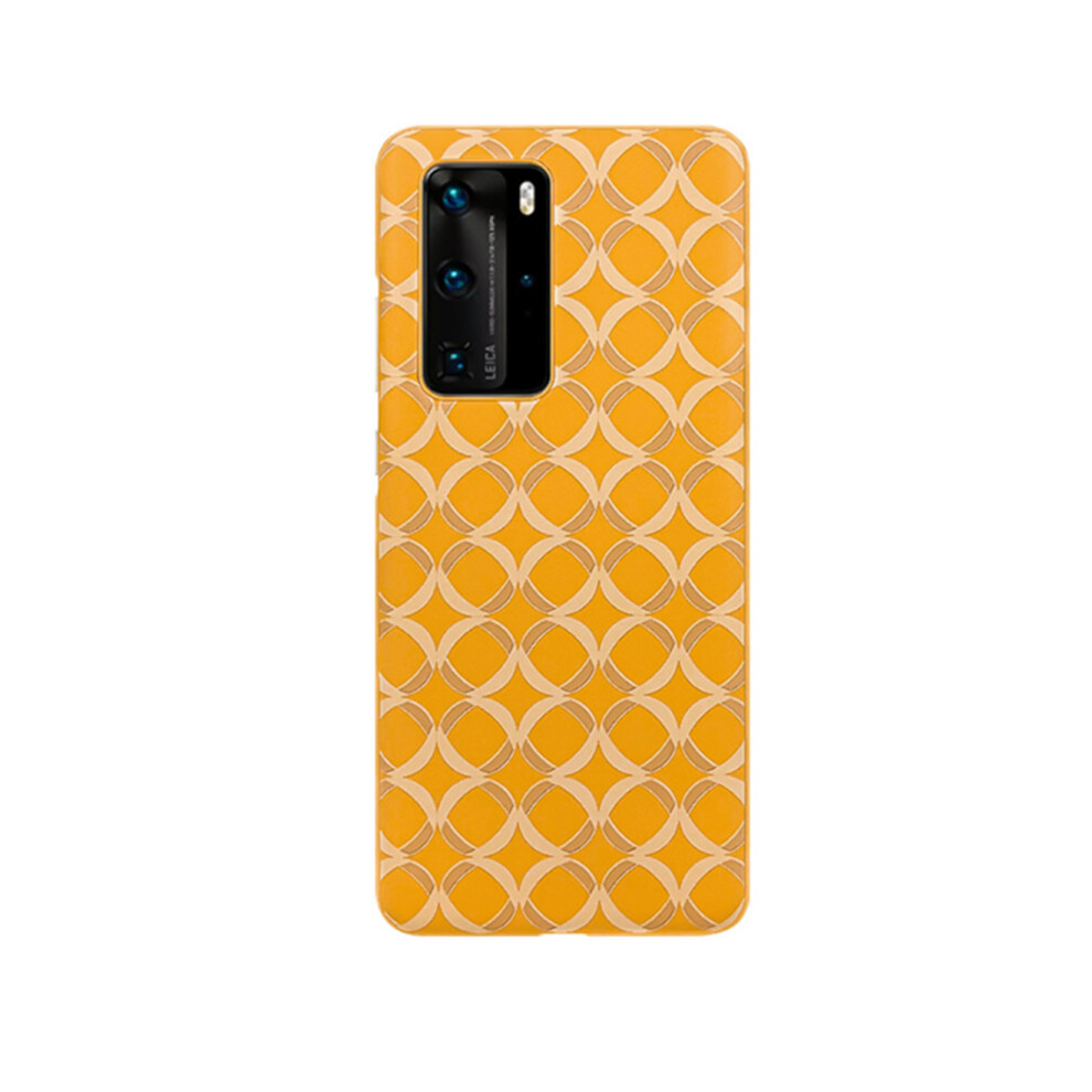 C42 Borderless Painted Back Cover All-Inclusive Smart Phone Case Drop Protection Soft Cover For Huawei P50 Case Yellow 774048932622