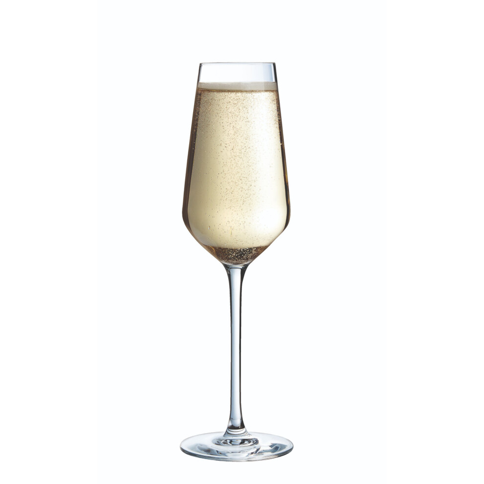 (210ml Flute) Eclat Wine Tumbler Champagne Flute Crystal Glasses 