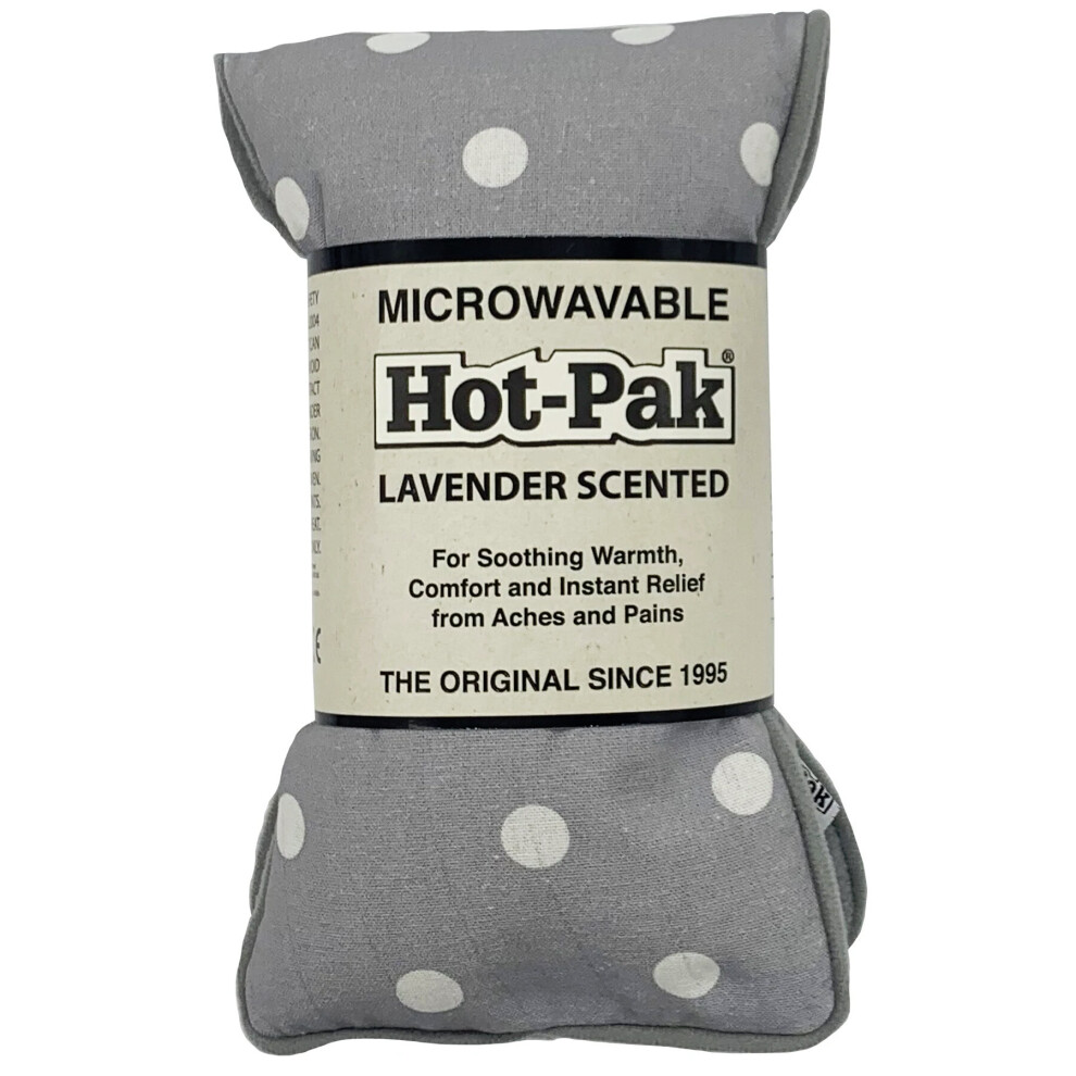 Hot-Pak Hot Pak Microwavable Neck Warmer Heat Wrap Lavender Shoulder Pads Grey Dots