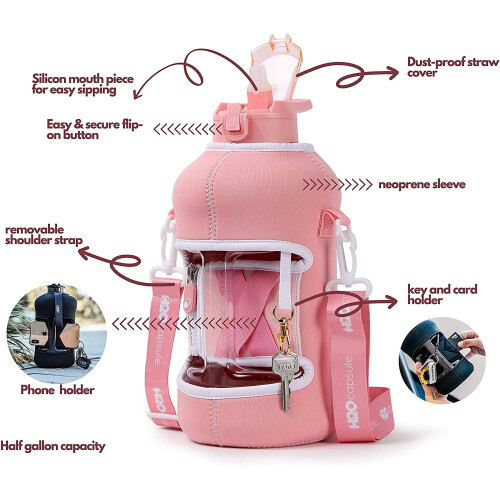 2.2L Half Gallon Water Bottle with Storage 1