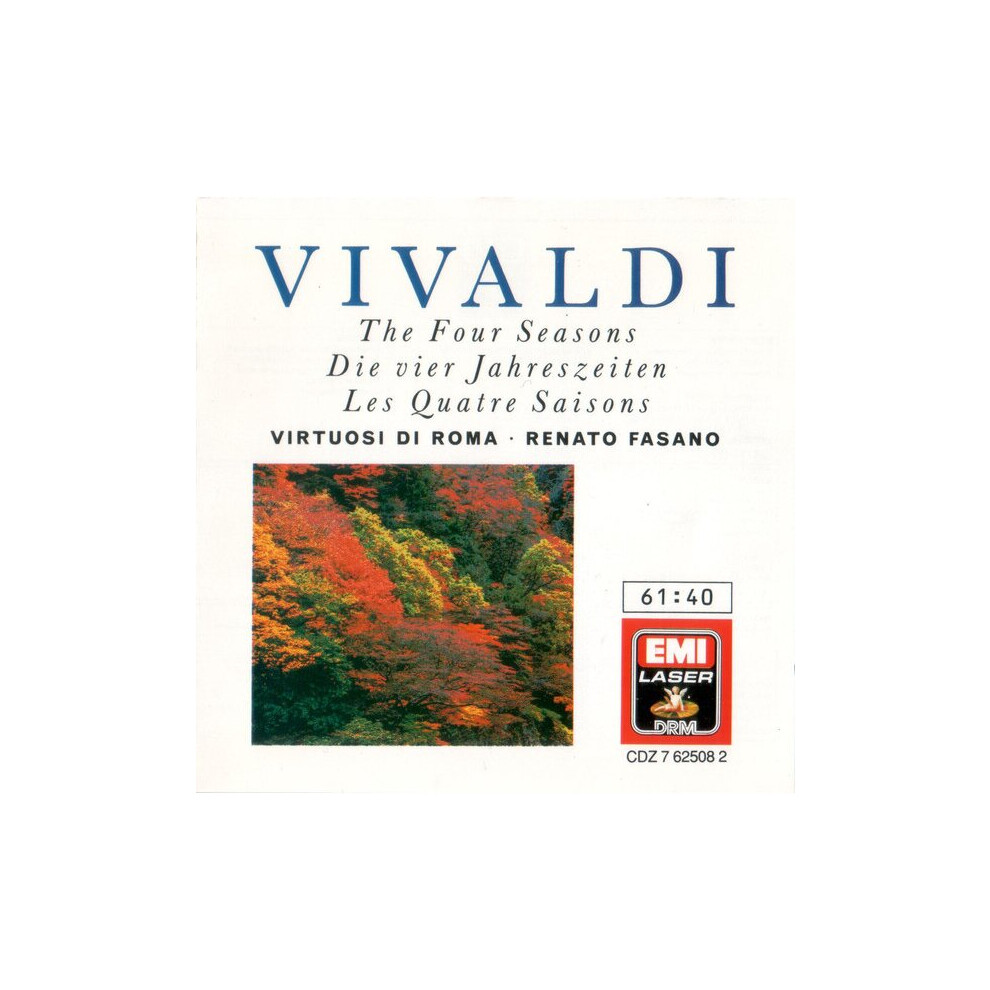 The Four Seasons = Die Vier Jahreszeiten = Les Quatre Saisons - Antonio Vivaldi,Virtuosi Di Roma "Collegium Musicum Italicum",Renato Fasano - CD