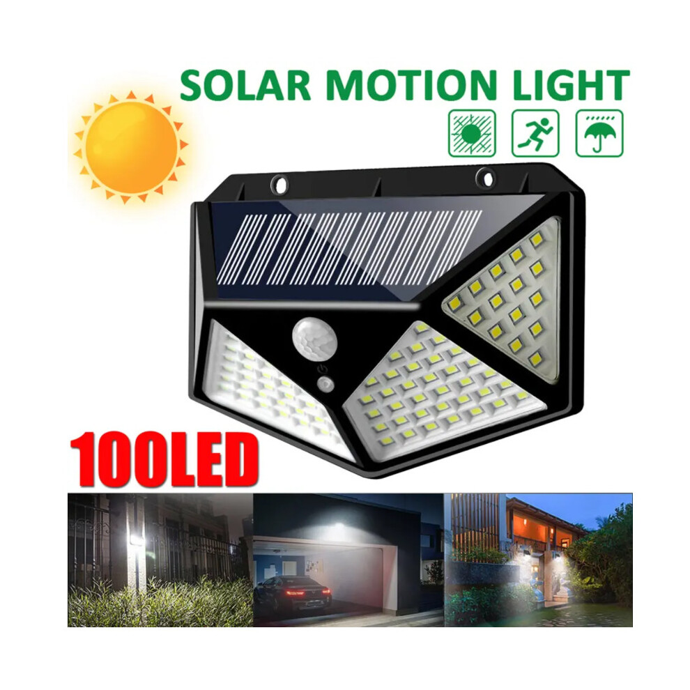 CZHONG-Solar Power 100 LED Light PIR Motion Sensor Outdoor Security Lamp Wall Garden