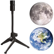 LED MOON EARTH Projector Lamp Night Light Home Decor Bedroom Rotating