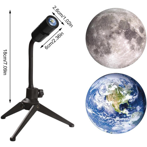 LED MOON EARTH Projector Lamp Night Light Home Decor Bedroom Rotating 1