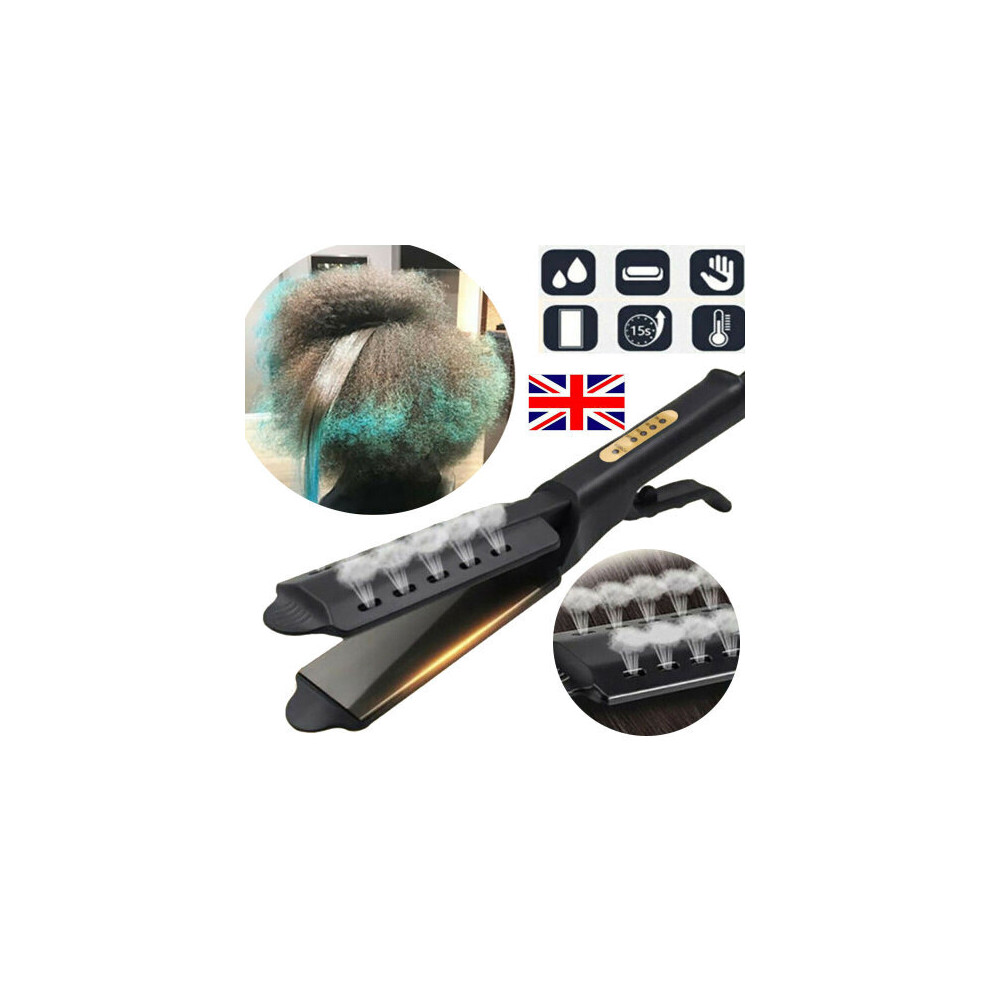 Ceramic Tourmaline Ionic Flat Iron Hair Straightener, Steam Electric Splint Hair Straighteners