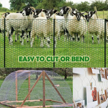 (600m x 25m) Green PVC Coating Steel Wire Fencing Waterproof Hexagonal Mesh