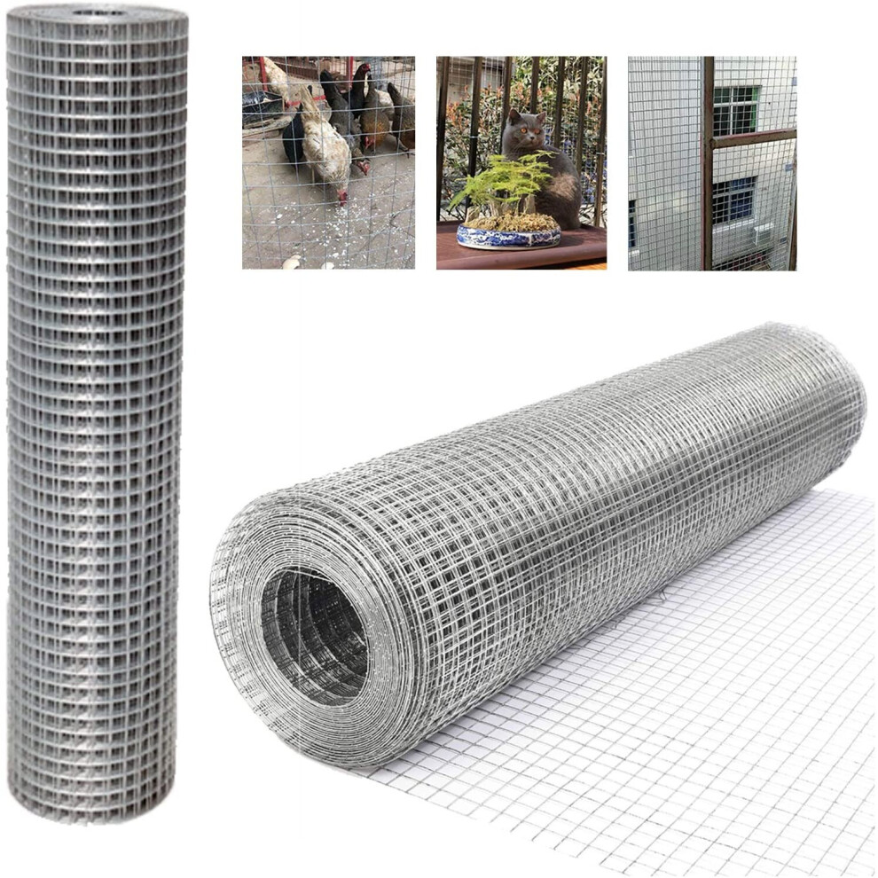 (610mmÃ15m) Welded Wire Mesh Vegetables Garden Fruits Plants Animals Fencing 25mm Square Mesh Hardware