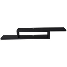 HOMCOM Wall Mounted Media Console Floating TV Stand with Shelf Black