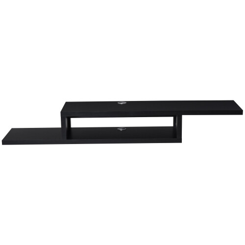 Homcom HOMCOM Wall Mounted Media Console Floating TV Stand with Shelf Black