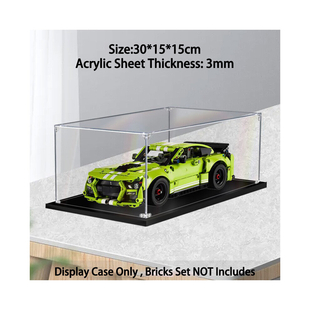 (B) Showcase Acrylic Showcase Display Case for LEGO 42138 Ford GT500 Bricks Set NOT Includes